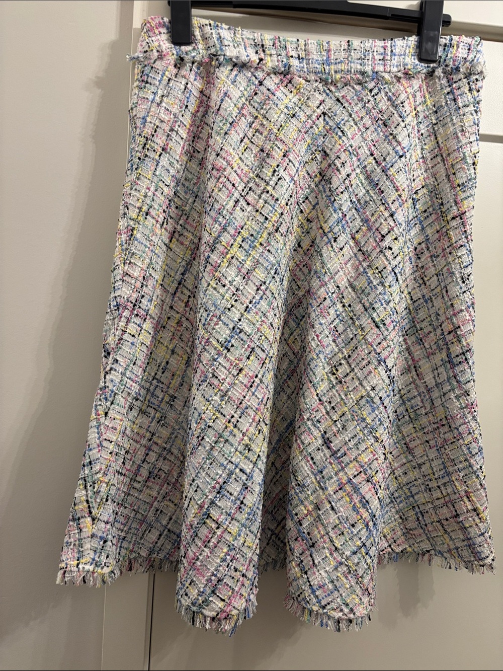 Worthington Multicolor Tweed Circle Skirt with Pastel Threads